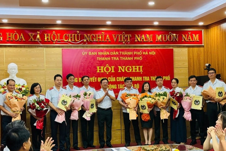 Thanh tra thành phố Hà Nội công bố quyết định về công tác cán bộ