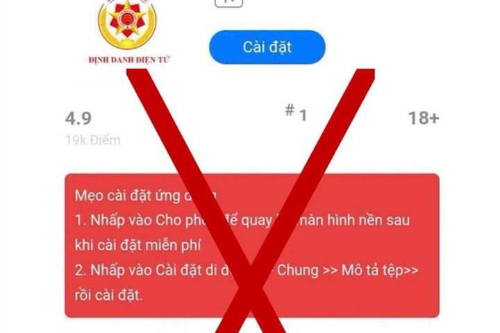 Bộ Công an cảnh báo thủ đoạn lừa đảo cài ứng dụng VNeID giả mạo