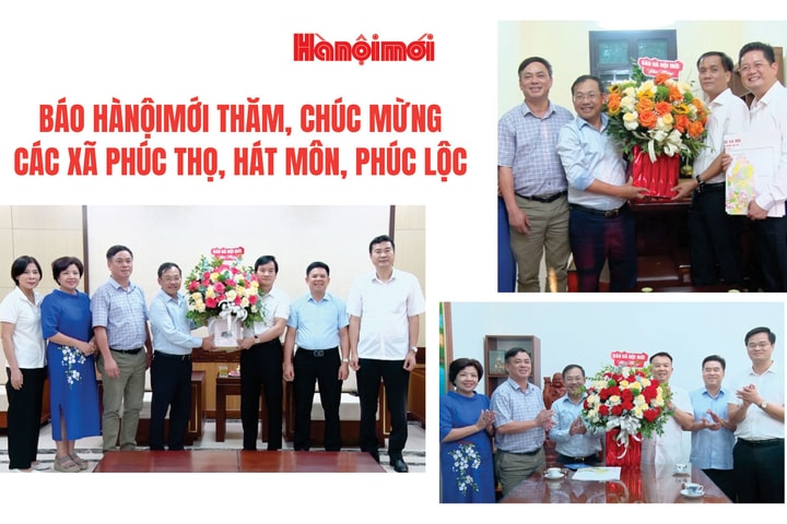 Báo Hànộimới thăm, chúc mừng các xã Phúc Thọ, Hát Môn, Phúc Lộc