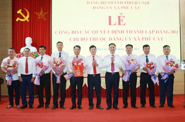 Xã Phú Cát thành lập các tổ chức cơ sở Đảng sau sáp nhập