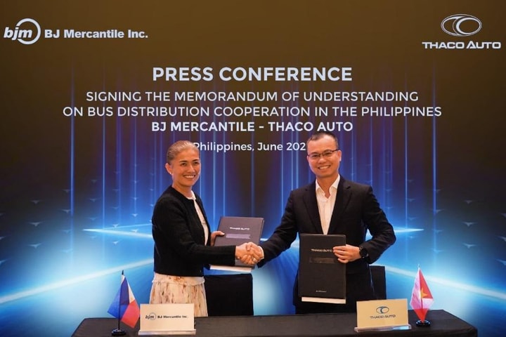 THACO AUTO hợp tác với Tập đoàn BJ Mercantile phân phối xe bus thương hiệu THACO tại Philippines