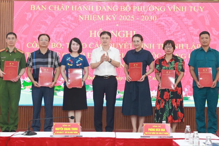 Đảng bộ phường Vĩnh Tuy thành lập 14 tổ chức cơ sở Đảng