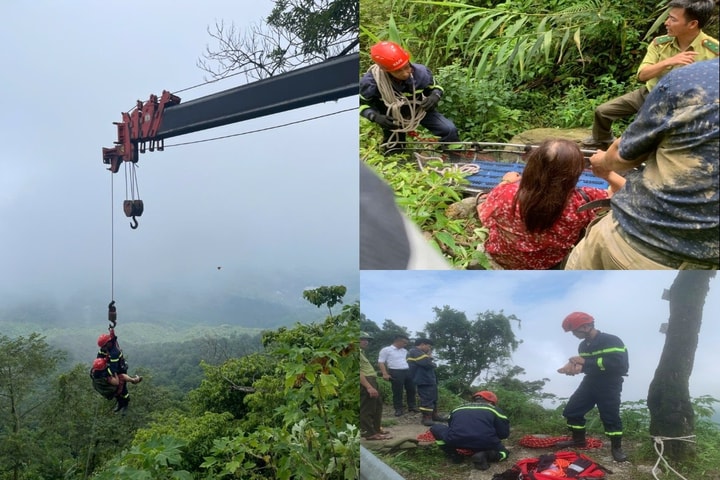 Cứu nạn thành công 2 người rơi xuống vực tại Vườn Quốc gia Ba Vì