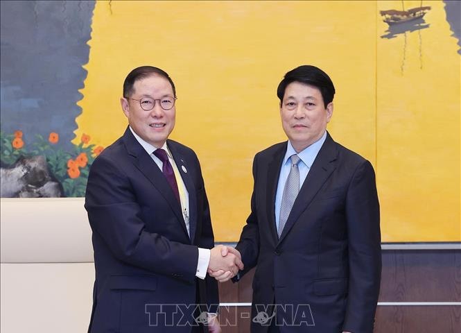 Chủ tịch nước Lương Cường tiếp Chủ tịch Hội đồng Tư vấn kinh doanh APEC 2025