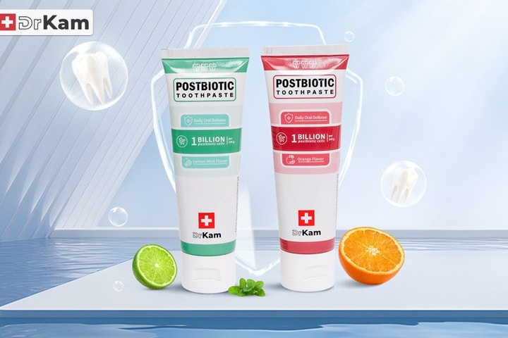 DrKam Postbiotic - Kem đánh răng sinh học Việt Nam tiên phong ứng dụng lợi khuẩn bất hoạt
