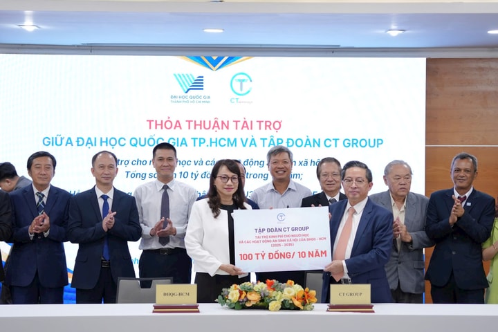 Đại học Quốc gia TP Hồ Chí Minh và CT Group ký kết thỏa thuận 100 tỷ đồng hỗ trợ sinh viên