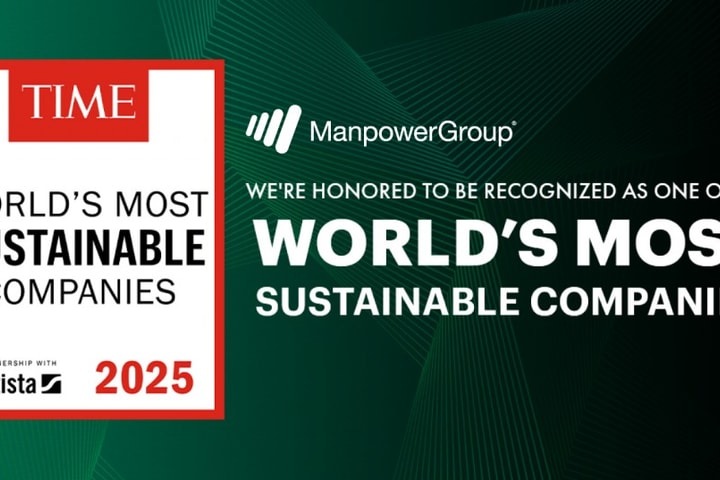 ManpowerGroup nằm trong danh sách các công ty bền vững nhất thế giới năm 2025 của Tạp chí TIME