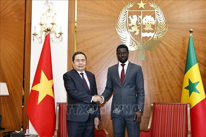 Chủ tịch Quốc hội Trần Thanh Mẫn hội kiến Tổng thống Senegal Bassirou Diomaye Faye