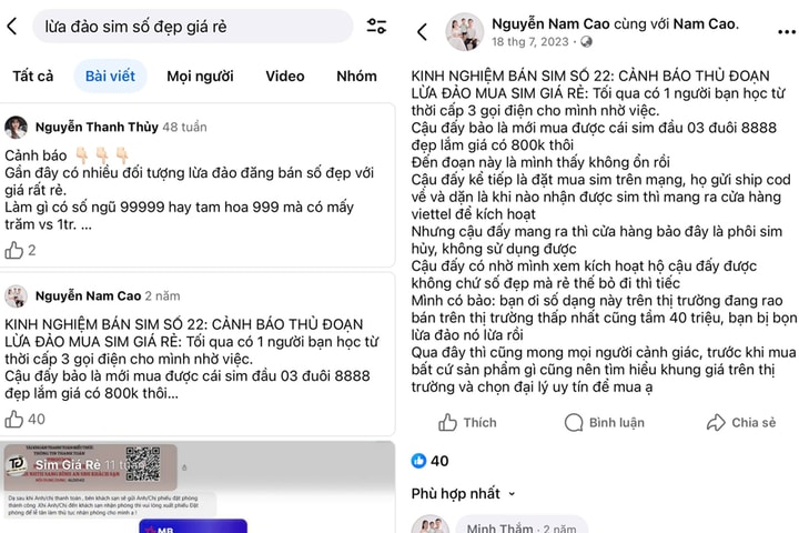 Mua bán sim điện thoại số đẹp giá rẻ trên mạng: Cẩn trọng để tránh bị lừa