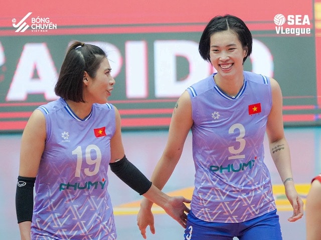 Thua đáng tiếc Thái Lan, tuyển bóng chuyền nữ Việt Nam giành ngôi Á quân chặng 1 SEA V.League