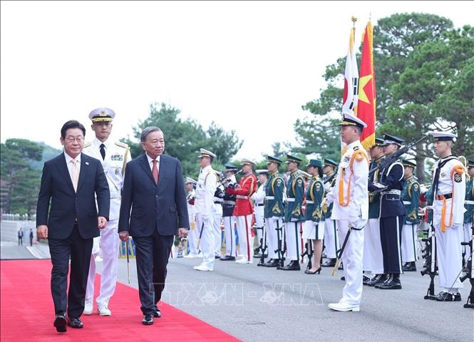 Lễ đón Tổng Bí thư Tô Lâm và Phu nhân thăm cấp Nhà nước Đại Hàn Dân quốc