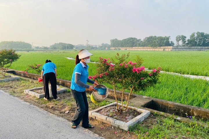 Phụ nữ xã Thư Lâm chung tay xây dựng môi trường xanh, sạch, đẹp