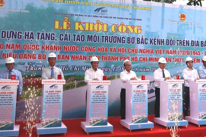 TP Hồ Chí Minh khởi công dự án Bờ Bắc Kênh Đôi hơn 7.300 tỷ đồng