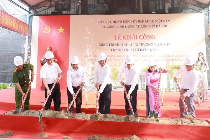 Phường Vĩnh Hưng khởi công xây dựng Trường Mầm non Thanh Trì