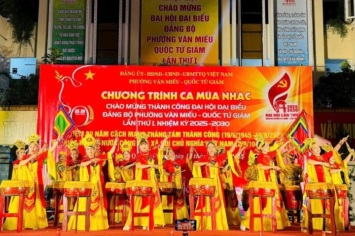 Đặc sắc chương trình nghệ thuật mừng thành công Đại hội Đảng bộ phường Văn Miếu - Quốc Tử Giám