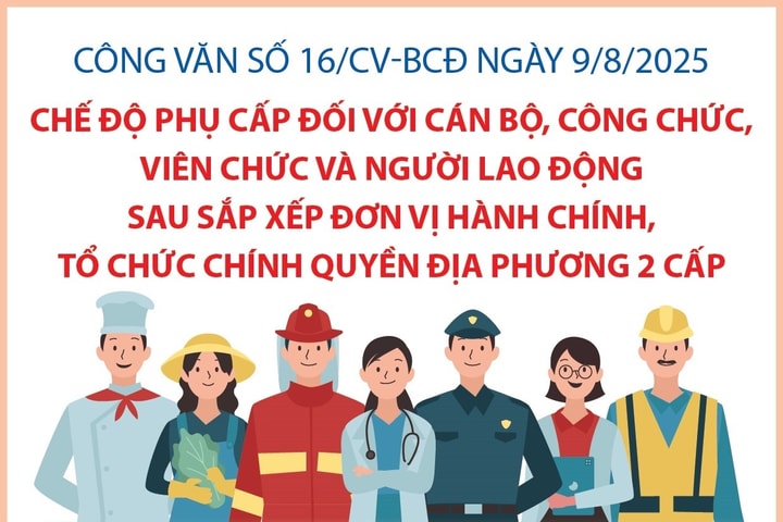 Quy định về chế độ phụ cấp đối với cán bộ, công chức, viên chức và người lao động sau sắp xếp