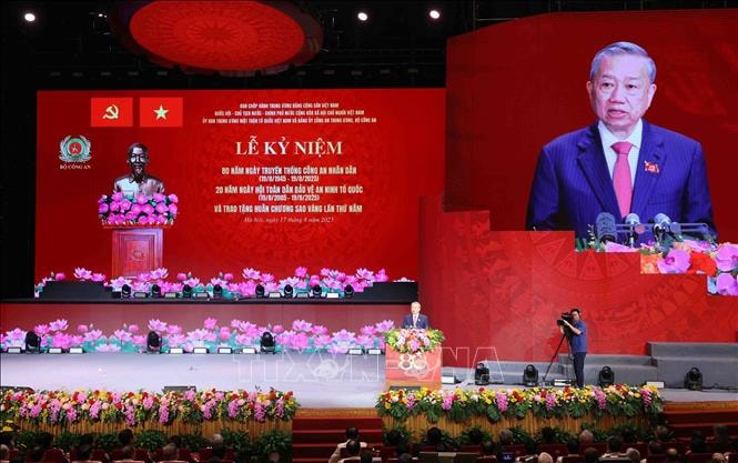 Diễn văn của Tổng Bí thư Tô Lâm tại Lễ kỷ niệm 80 năm Ngày truyền thống Công an nhân dân và 20 năm Ngày hội toàn dân bảo vệ an ninh Tổ quốc