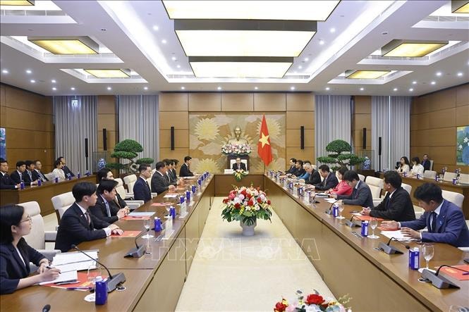 Chủ tịch Quốc hội Trần Thanh Mẫn tiếp Đoàn Ban Thanh niên Đảng Dân chủ Tự do Nhật Bản