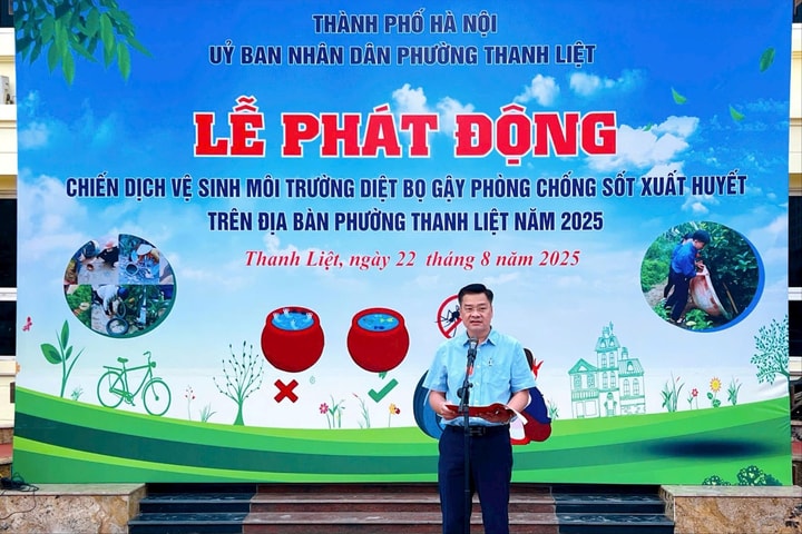 Phường Thanh Liệt phát động chiến dịch tổng vệ sinh môi trường, diệt bọ gậy, phòng chống sốt xuất huyết