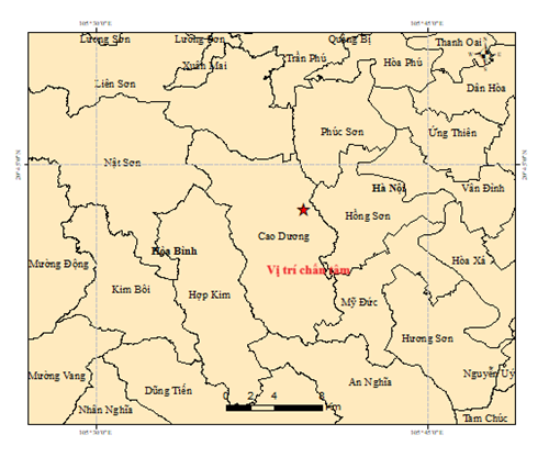 Động đất ở Phú Thọ, Hà Nội rung lắc nhẹ