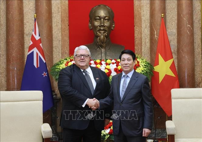 Chủ tịch nước Lương Cường tiếp Chủ tịch Quốc hội New Zealand