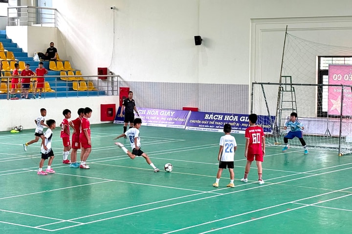 Xã Đan Phượng: 100 vận động viên nhí tham gia Giải bóng đá U11 mở rộng