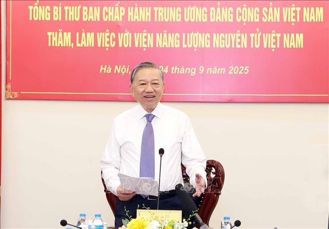 Tổng Bí thư Tô Lâm: Phát triển, ứng dụng năng lượng nguyên tử phải là chiến lược lâu dài