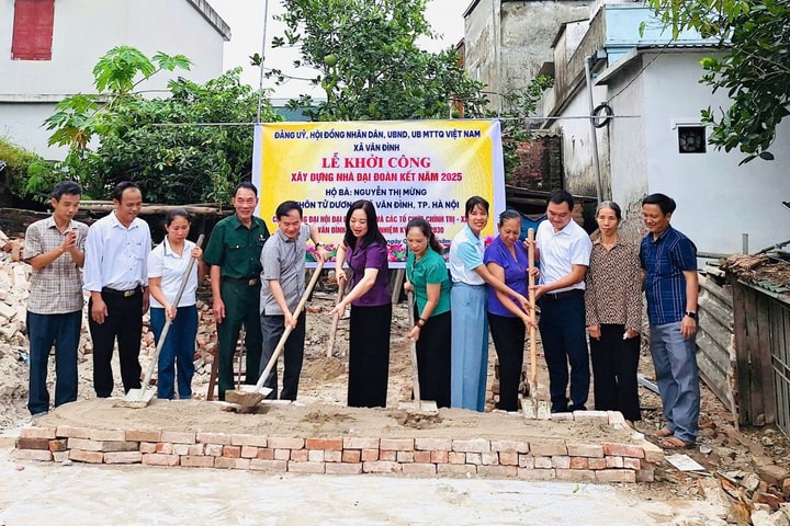 Vân Đình: Khởi công nhà Đại đoàn kết, lan tỏa tinh thần "lá lành đùm lá rách"