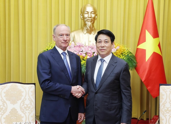 Chủ tịch nước Lương Cường tiếp Trợ lý Tổng thống Nga, Chủ tịch Hội đồng Biển Liên bang Nga