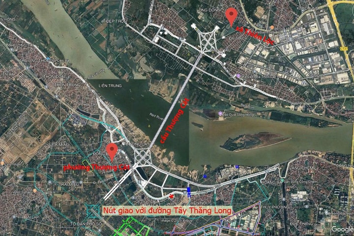 Cận cảnh vị trí xây dựng cầu Thượng Cát trước ngày khởi công