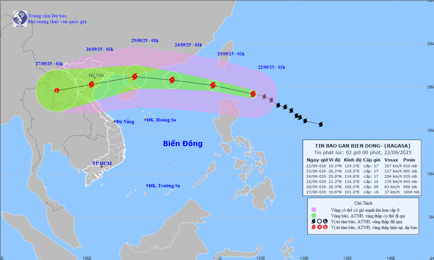 Siêu bão Ragasa tiến vào Biển Đông, Hà Nội cảnh báo ngập lụt