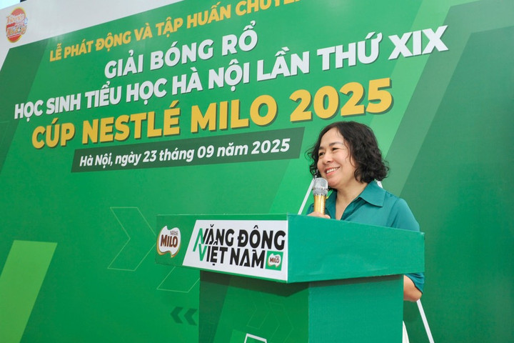 Khởi động Giải Bóng rổ Học sinh Tiểu học Hà Nội Cúp Nestlé MILO 2025