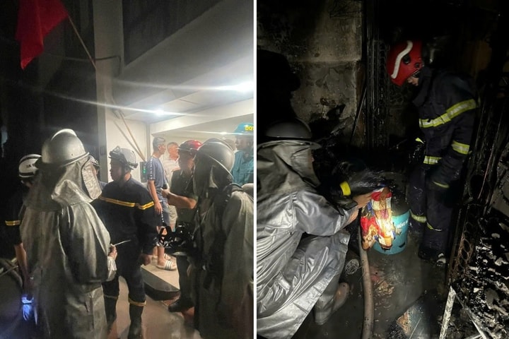 Cháy nhà ở Tây Hồ: Cảnh sát dập lửa cứu 1 người thoát nạn