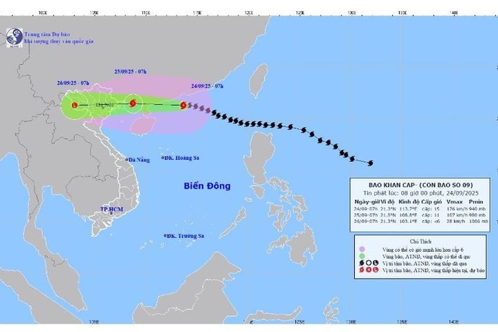 Bão Ragasa đi vào phía Nam tỉnh Quảng Đông và giảm cấp