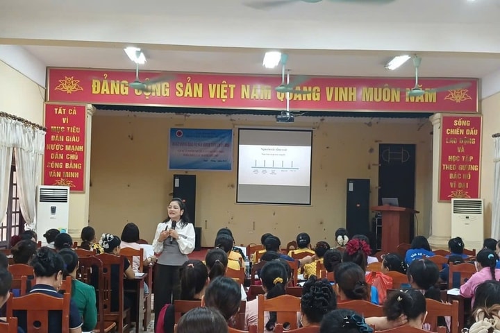 Xã Kiều Phú (Hà Nội) Tập huấn kiến thức sàng lọc trước sinh, sơ sinh cho cộng tác viên dân số