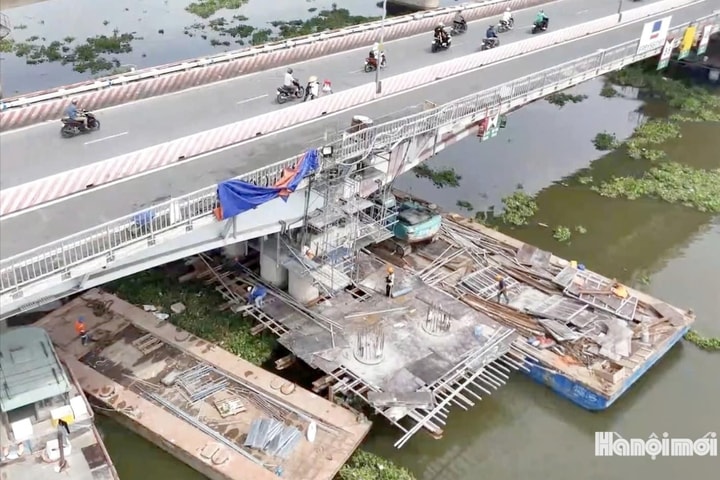 TP Hồ Chí Minh: Hoàn tất nâng tĩnh không cầu Bình Triệu 1 cao thêm 1,08m