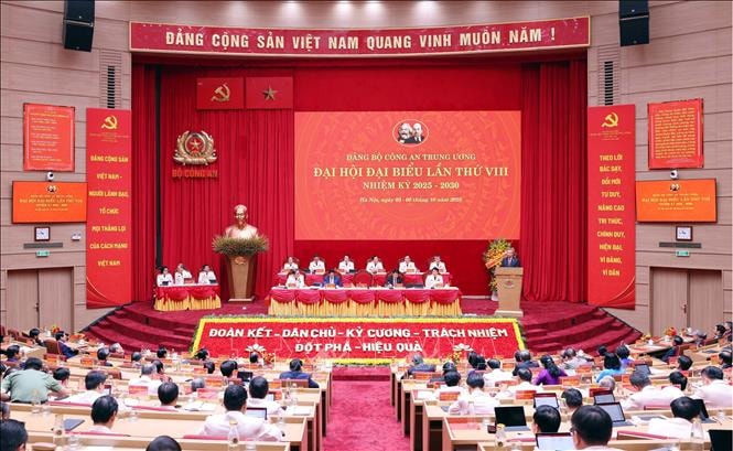 Bế mạc Đại hội đại biểu Đảng bộ Công an Trung ương lần thứ VIII, nhiệm kỳ 2025-2030
