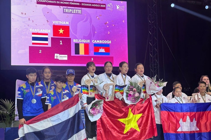 Vượt qua Thái Lan, bi sắt Việt Nam lần thứ hai liên tiếp vô địch thế giới bộ ba nữ