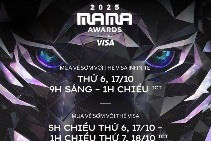 Chủ thẻ Visa toàn cầu được ưu tiên mua vé sớm tham dự Lễ trao giải 2025 MAMA AWARDS