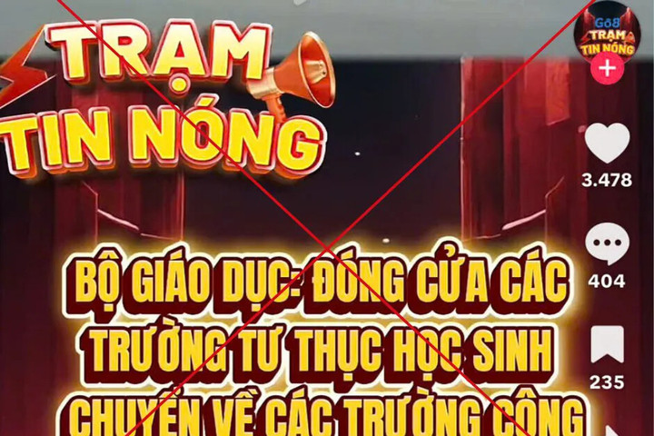 Thông tin “các trường ngoài công lập bị đóng cửa” là sai sự thật