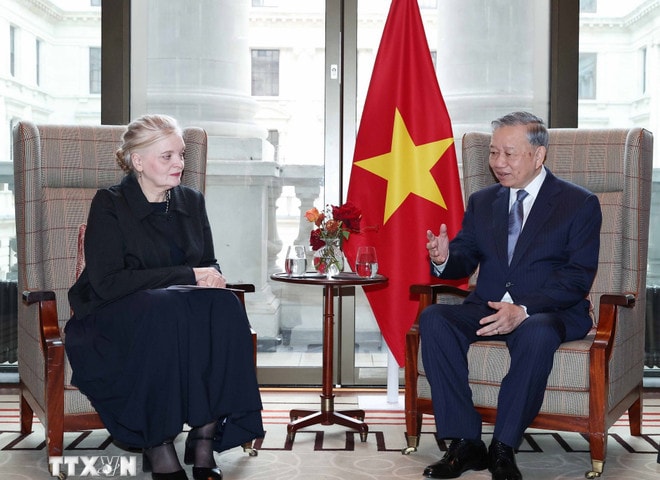 Tổng Bí thư Tô Lâm tiếp lãnh đạo một số tập đoàn, tổ chức tài chính quốc tế