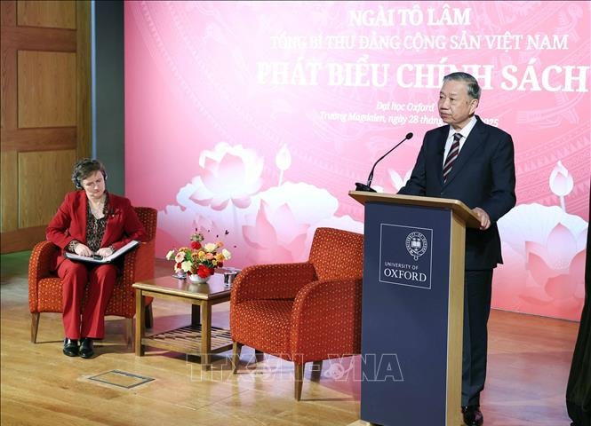 Tổng Bí thư Tô Lâm phát biểu chính sách tại Đại học Oxford (Vương quốc Anh)