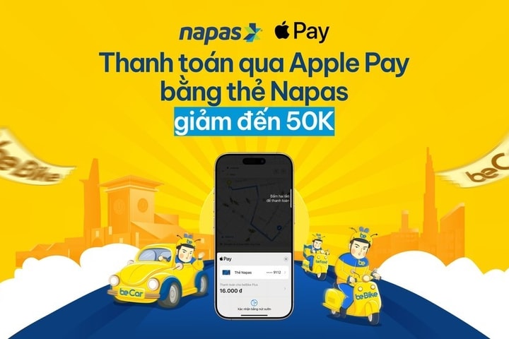 Vi vu BE nhận ưu đãi hấp dẫn khi thanh toán bằng NAPAS Apple Pay