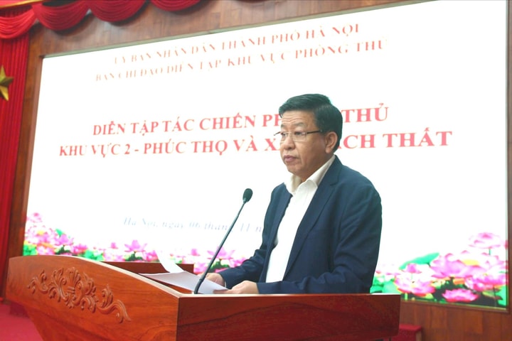 Diễn tập tác chiến phòng thủ khu vực 2 - Phúc Thọ và Thạch Thất