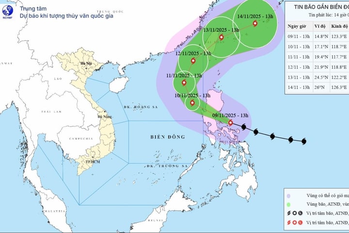 Bão Fung-wong có cường độ mạnh thêm, hướng về khu vực Bắc Biển Đông