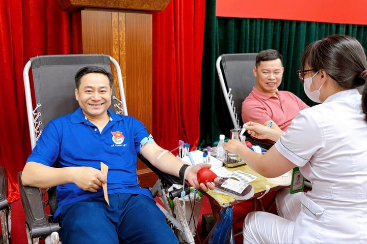 Hơn 400 tình nguyện viên phường Thanh Liệt hưởng ứng Ngày hội hiến máu