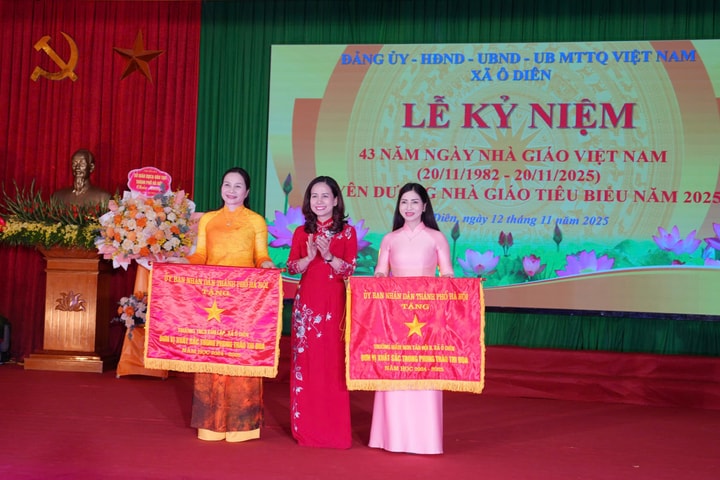 Xã Ô Diên tuyên dương 50 điển hình tiên tiến, nhà giáo tiêu biểu năm 2025