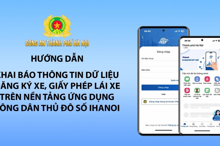 Hướng dẫn chi tiết đăng ký xe, giấy phép lái xe trên iHanoi