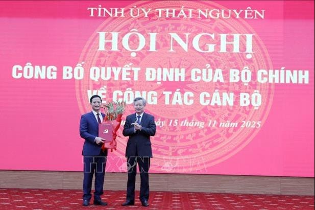 Ông Vương Quốc Tuấn giữ chức Phó Bí thư Tỉnh ủy Thái Nguyên