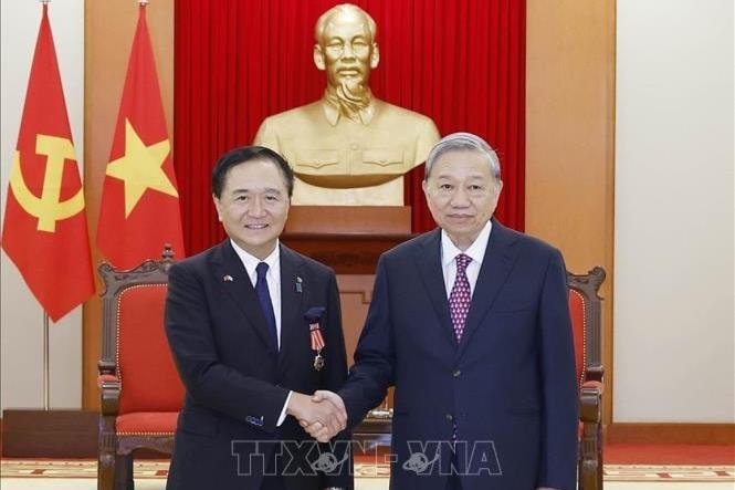 Tổng Bí thư Tô Lâm tiếp Thống đốc tỉnh Kanagawa (Nhật Bản)